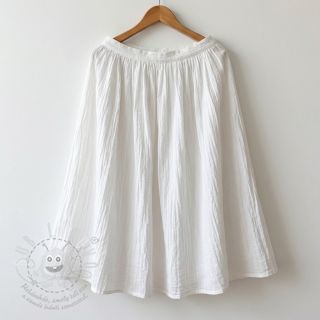 Bavlněná látka WASHED white