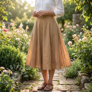 Bavlněná látka WASHED cinnamon