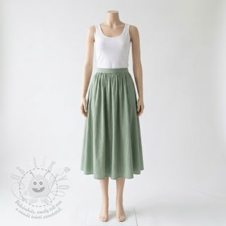 Bavlněná látka WASHED old green