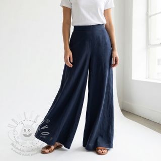 Bavlněná látka WASHED navy