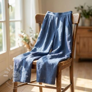 Bavlněná látka SLUB WASHED jeans