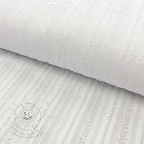 Bavlněná látka DOBBY Stripe off white