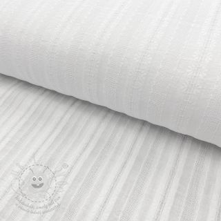 Bavlněná látka DOBBY Stripe off white