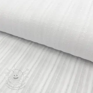 Bavlněná látka DOBBY Stripe off white