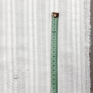 Bavlněná látka DOBBY Stripe off white
