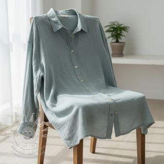 Bavlněná látka SLUB WASHED blue