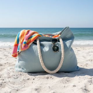 Bavlněná látka SLUB WASHED blue