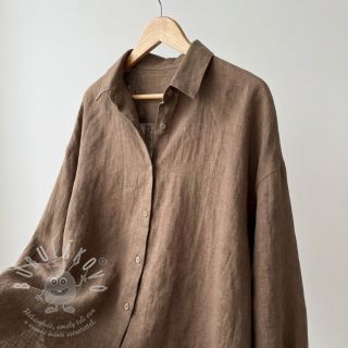 Bavlněná látka SLUB WASHED taupe