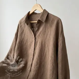 Bavlněná látka SLUB WASHED taupe