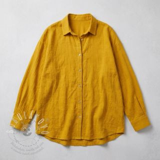 Bavlněná látka SLUB WASHED ochre