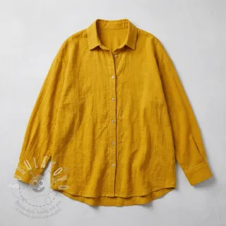 Bavlněná látka SLUB WASHED ochre