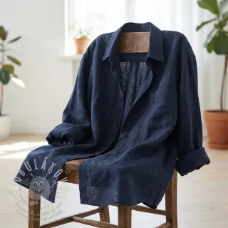 Bavlněná látka SLUB WASHED navy