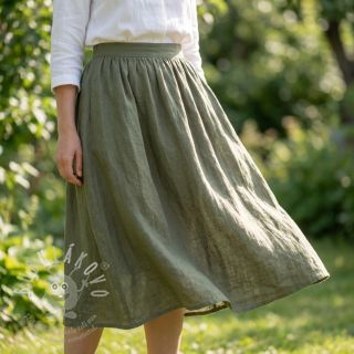 Bavlněná látka SLUB WASHED pickle