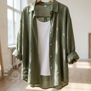 Bavlněná látka SLUB WASHED pickle