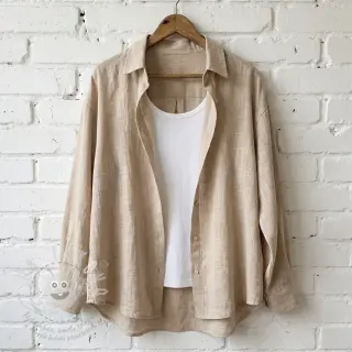 Bavlněná látka SLUB WASHED beige