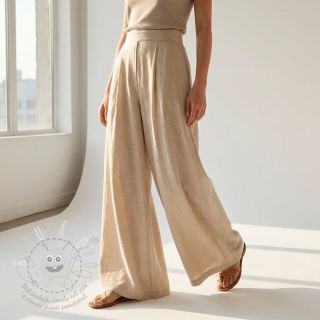 Bavlněná látka SLUB WASHED beige