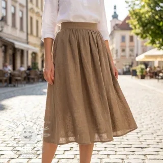 Bavlněná látka SLUB WASHED sand
