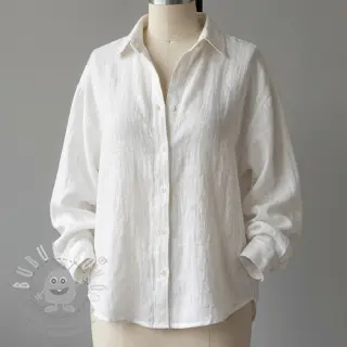 Bavlněná látka SLUB WASHED off white