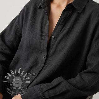 Bavlněná látka SLUB WASHED black