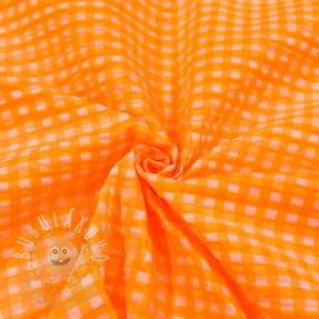 Bavlněná látka YARN DYED NEON SMALL Checks orange
