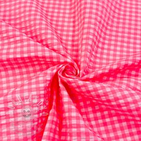 Bavlněná látka YARN DYED NEON SMALL Checks pink