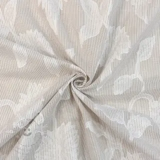 Bavlněná látka YARN DYED Stripes JACQUARD Flowers sand