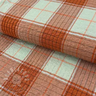 Viskóza CRINKLE Check mint