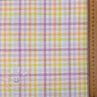 Bavlněná látka SEERSUCKER YARN DYED Checks multi