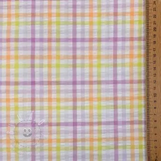 Bavlněná látka SEERSUCKER YARN DYED Checks multi