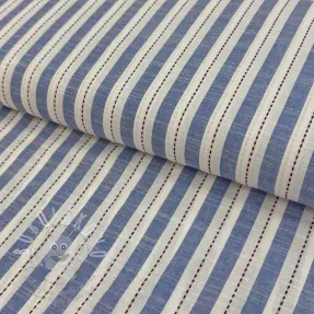 Bavlněná látka YARN DYED Stripes Nina blue