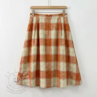 Viskóza CRINKLE Check mint