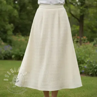 Viskóza CHENILLE JACQUARD ecru