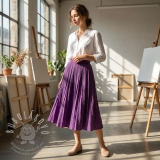 Viskóza CHENILLE JACQUARD cerise