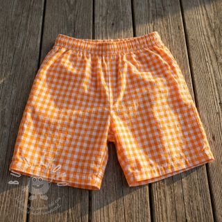Bavlněná látka YARN DYED NEON SMALL Checks orange