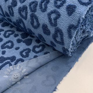 Kabátovina TEDDY Hearts jeans