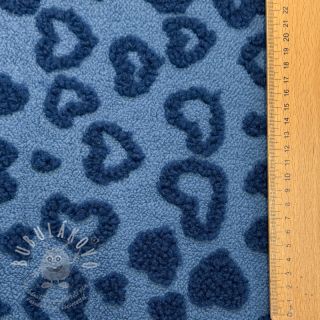 Kabátovina TEDDY Hearts jeans