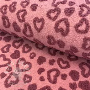Kabátovina TEDDY Hearts old pink