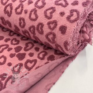 Kabátovina TEDDY Hearts old pink