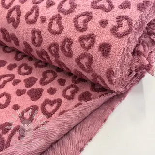 Kabátovina TEDDY Hearts old pink