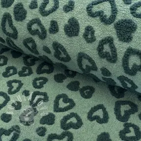 Kabátovina TEDDY Hearts old green