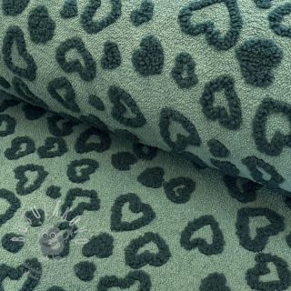 Kabátovina TEDDY Hearts old green