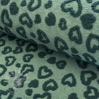 Kabátovina TEDDY Hearts old green