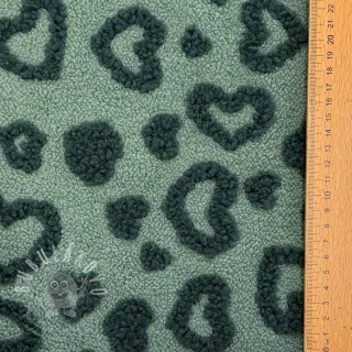 Kabátovina TEDDY Hearts old green