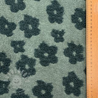 Froté Knitted flowers old green