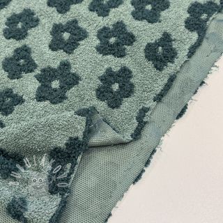 Froté Knitted flowers old green