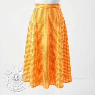 Bavlněná látka YARN DYED NEON BIG Checks orange