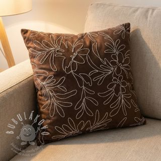 Semiš Tape flower dark brown