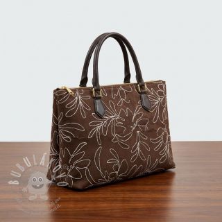 Semiš Tape flower dark brown