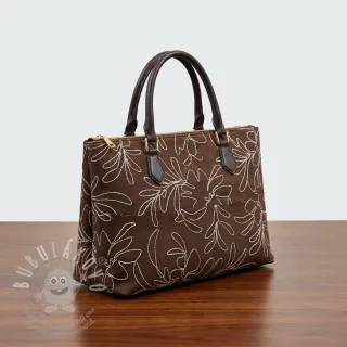 Semiš Tape flower dark brown