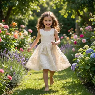 Bavlněná látka EMBROIDERY Bellagio off white